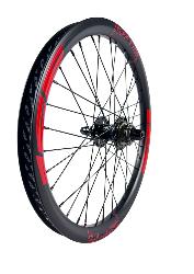 **** Roue Arrière ICE RAPTOR 20" Carbone Noir / Rouge - Moyeu ICE HACKER Disque ****