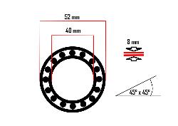 Roulement YUNIPER NITRO ACB52 (40 x 52 x 8 mm) 45°/45°