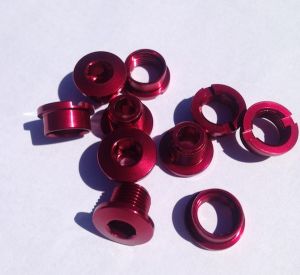 Set vis cheminée (X5) ICE R-BOLT 6,5mm Rouges