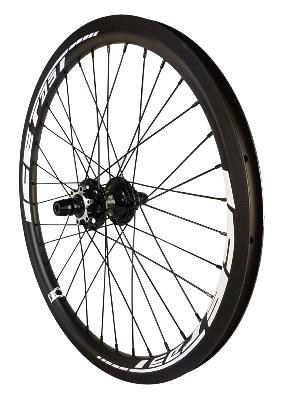 Roue Arrière ICE ''SK'' 20'' X 1-3/8 Carbone + Moyeu ICE HACKER Disque