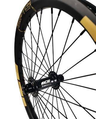 Roue Avant ICE RAPTOR 20" Carbone Noire / Sable - Moyeu ICE TANK Ø20 mm