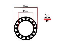 Roulement YUNIPER NITRO 17287-2RS  17 x 28 x 7 mm