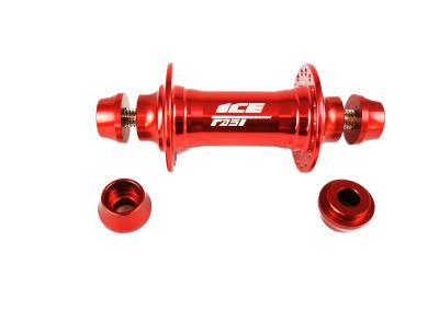 Moyeu Avant BMX ICE FAST 10/20 mm 36 Trous Rouge