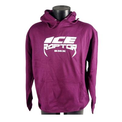 Sweat à capuche ICE RAPTOR bordeau logo blanc L