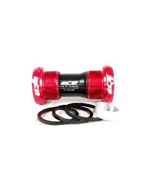 Boitier de pédalier ICE BSA compatible Shimano et Sram GXP Rouge