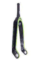 Fourche carbone ICE SWAT2.0 TAPERED 20" Axe Ø 20mm, Noire / Lime Citrik  