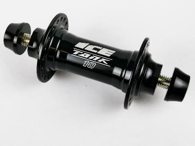 Moyeu Avant BMX ICE TANK  Ø 10 mm, 36 Trous Noir + Adaptateurs 10/20 mm