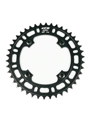 Couronne ICE CR1 en alu 7075 CNC  filetée Noire 104 BCD 42 dents