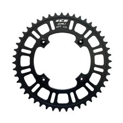 Couronne ICE CR1 en alu 7075 CNC  filetée Noire 104 BCD 47 dents