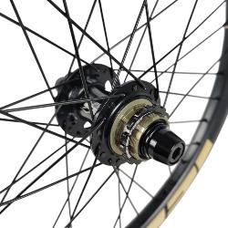 Roue arrière ICE RAPTOR 20'' Carbone Noire logo Sable - Moyeu HACKER X 10-15
