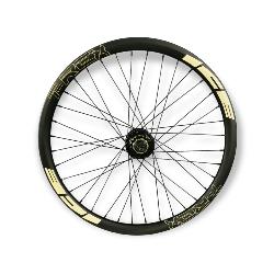 Roue Arrière ICE T-REX Carbone Disc 20" x 1-1/8 + Moyeu ICE HACKER X 10-15mm Disque logo sable