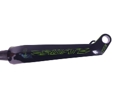 Fourche carbone ICE SWAT2.0 TAPERED 20" Axe Ø 20mm, Noire / Lime Citrik  