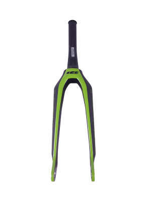 Fourche carbone ICE SWAT2.0 TAPERED 20" Axe Ø 20mm, Noire / Lime Citrik  
