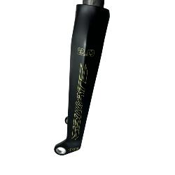 Fourche carbone ICE SWAT 2.0 TAPERED 20'' Axe Ø 20mm , Noire decal sable + adaptateurs Ø 10mm 