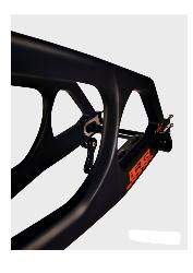 Cadre BMX carbone ICE RAPTOR Noir Mat / Rouge avec système IRC / PRO