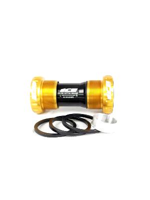 Boitier de pédalier ICE BSA compatible Shimano et Sram GXP Or