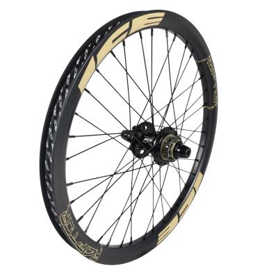 Roue arrière ICE RAPTOR 20'' Carbone Noire logo Sable - Moyeu HACKER X 10-15