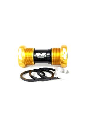 Boitier de pédalier ICE BSA compatible Shimano et Sram GXP Or