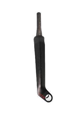 Fourche carbone ICE SWAT 2.0 TAPERED 20'' Axe Ø 20mm , Noire decal noir/ rouge + adaptateurs Ø 10mm 