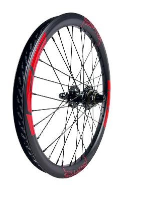 **** Roue Arrière ICE RAPTOR 20" Carbone Noir / Rouge - Moyeu ICE HACKER Disque ****