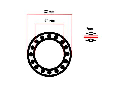 Roulement 6804 RS HALO (20 x 32 x 7)