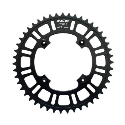 Couronne ICE CR1 en alu 7075 CNC  filetée Noire 104 BCD 47 dents