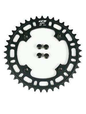 Couronne ICE CR1 en alu 7075 CNC  filetée Noire 104 BCD 41 dents