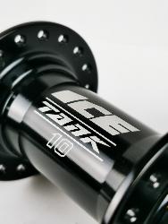 Moyeu Avant BMX ICE TANK  Ø 10 mm, 36 Trous Noir + Adaptateurs 10/20 mm