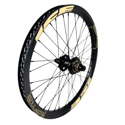 Roue arrière ICE RAPTOR 20'' Carbone Noire logo Sable - Moyeu HACKER X 10-15