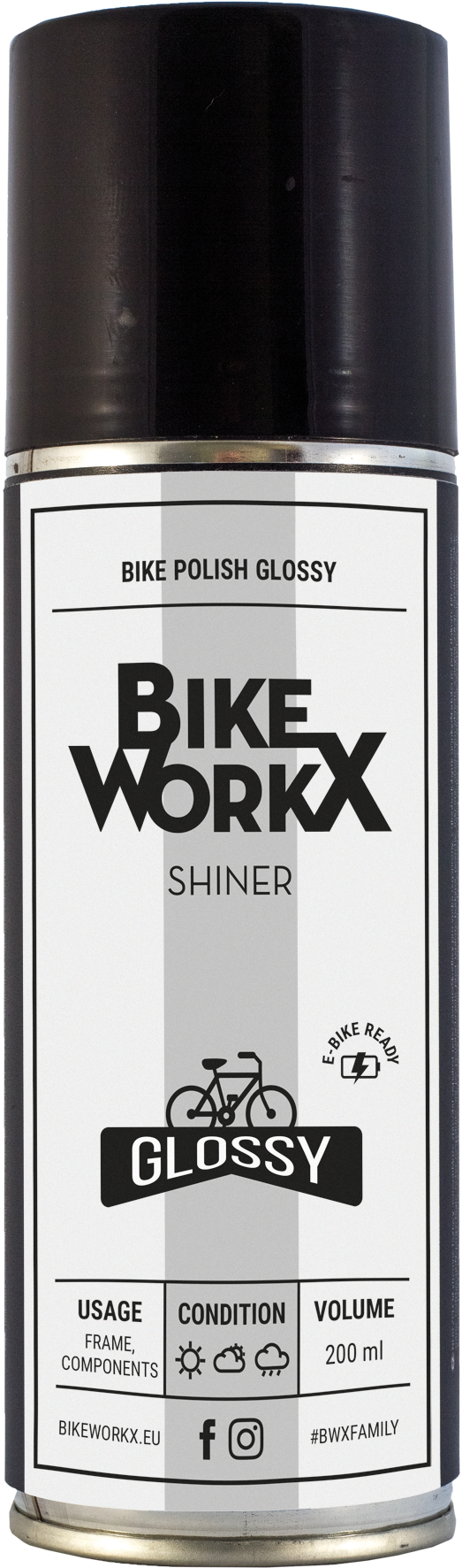 Nettoyant silicone de finition BIKEWORKX SHINER "Glossy" spray 200 ml 