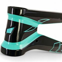Cadre BMX carbone ICE RAPTOR RS Lagoon / Noir PRO XL