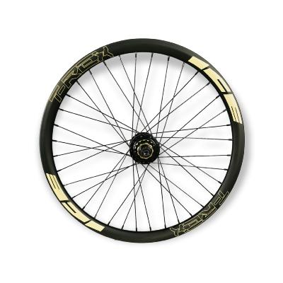 Roue Arrière ICE T-REX Carbone Disc 20" x 1-1/8 + Moyeu ICE HACKER X 10-15mm Disque logo sable