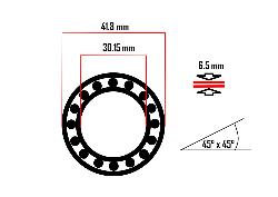 Roulement YUNIPER NITRO ACB418H6.5 *SUPERLIGHT* (30.15 x 41.80 x 6,5) 45°/45°