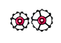 Set de 2 Galets de dérailleur FIRST SRAM GX EAGLE / Campagnolo EKAR (12/14 Dents) Noir