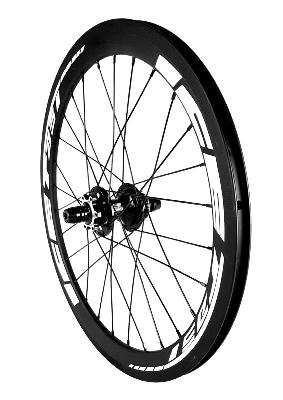 Roue Arrière ICE 38mm 20" X 1-3/8 Carbone + Moyeu ICE HACKER Disque