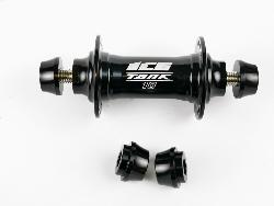 Moyeu Avant BMX ICE TANK  Ø 10 mm, 36 Trous Noir + Adaptateurs 10/20 mm