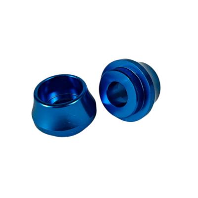 Paire d'adaptateurs de fourche en alu bleu ICE 20/10 mm (paire)