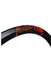 Cercle ICE RAPTOR Carbone 20 x 1,75' Tubeless Ready 36 trous (ERD 375mm) logo Rouge