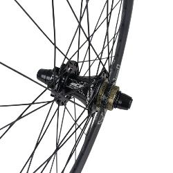 Roue Arrière ICE T-REX Carbone Disc 20" x 1-1/8 + Moyeu ICE HACKER X 10-15mm Disque logo sable