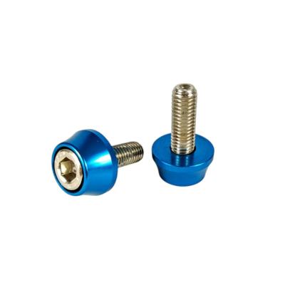 Kit de vis BTR pour moyeu ICE avec coupelle alu Bleu