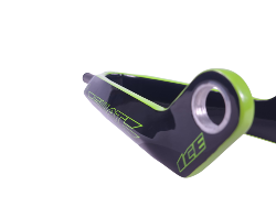 Fourche carbone ICE SWAT2.0 TAPERED 20" Axe Ø 20mm, Noire / Lime Citrik  