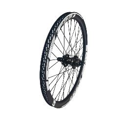 Roue arrière ICE SK disque  20 x 1-3/8 Carbone +Moyeu ICE HACKER X Disque