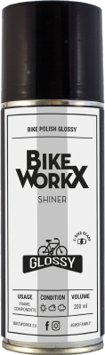 Nettoyant silicone de finition BIKEWORKX SHINER "Glossy" spray 200 ml 