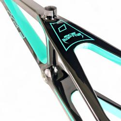 Cadre BMX carbone ICE RAPTOR RS Lagoon / Noir PRO XL