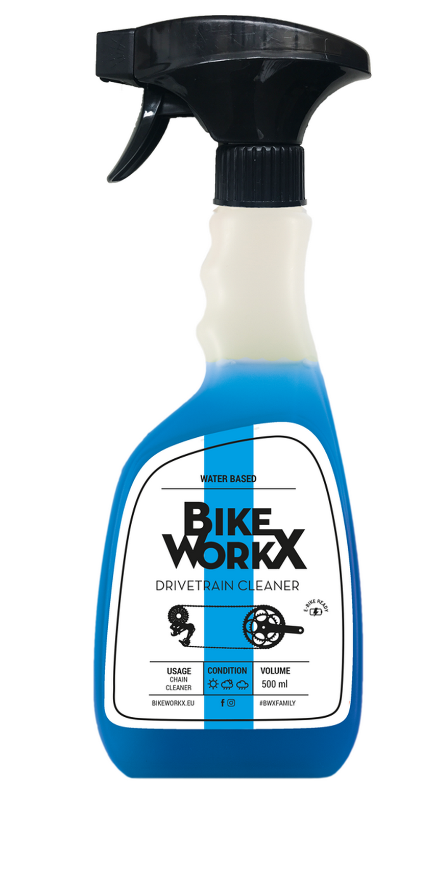 Dégraissant chaîne BIKEWORKX DRIVETRAIN CLEANER spray 500 ml