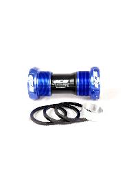 Boitier de pédalier ICE BSA compatible Shimano et Sram GXP Bleu