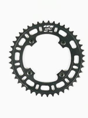 Couronne ICE CR1 en alu 7075 CNC  filetée Noire 104 BCD 43 dents