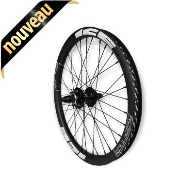 Roue Arrière ICE RAPTOR 20" Carbone logo Blanc - Moyeu ICE HACKER Disque