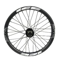 Roue arrière ICE RAPTOR 20'' Carbone Noire logo Blanc - Moyeu HACKER X 10-15